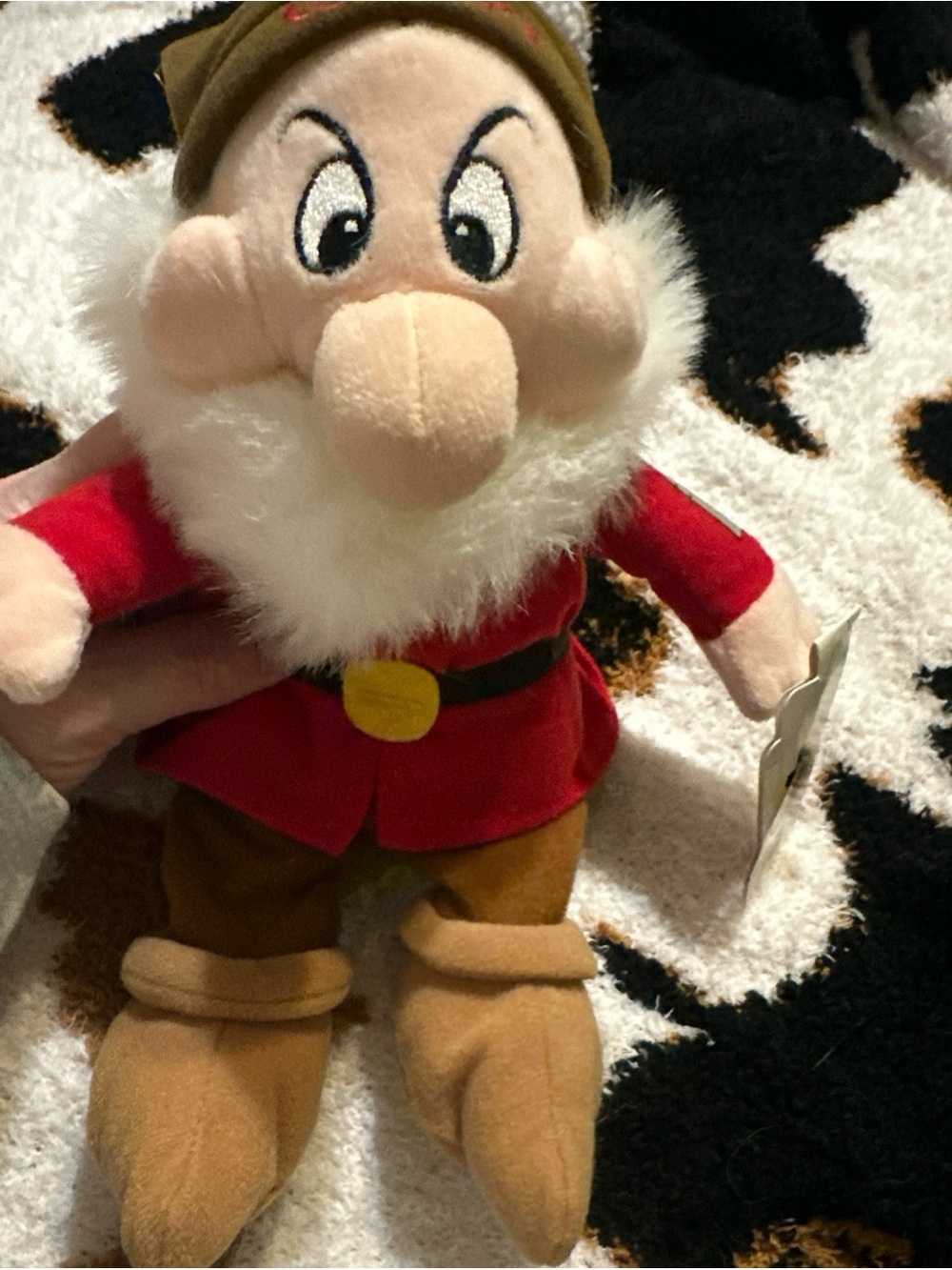 Vintage Walt Disney World Grumpy Bean Bag Stuffed Plush Toy Snow White 11” NWT